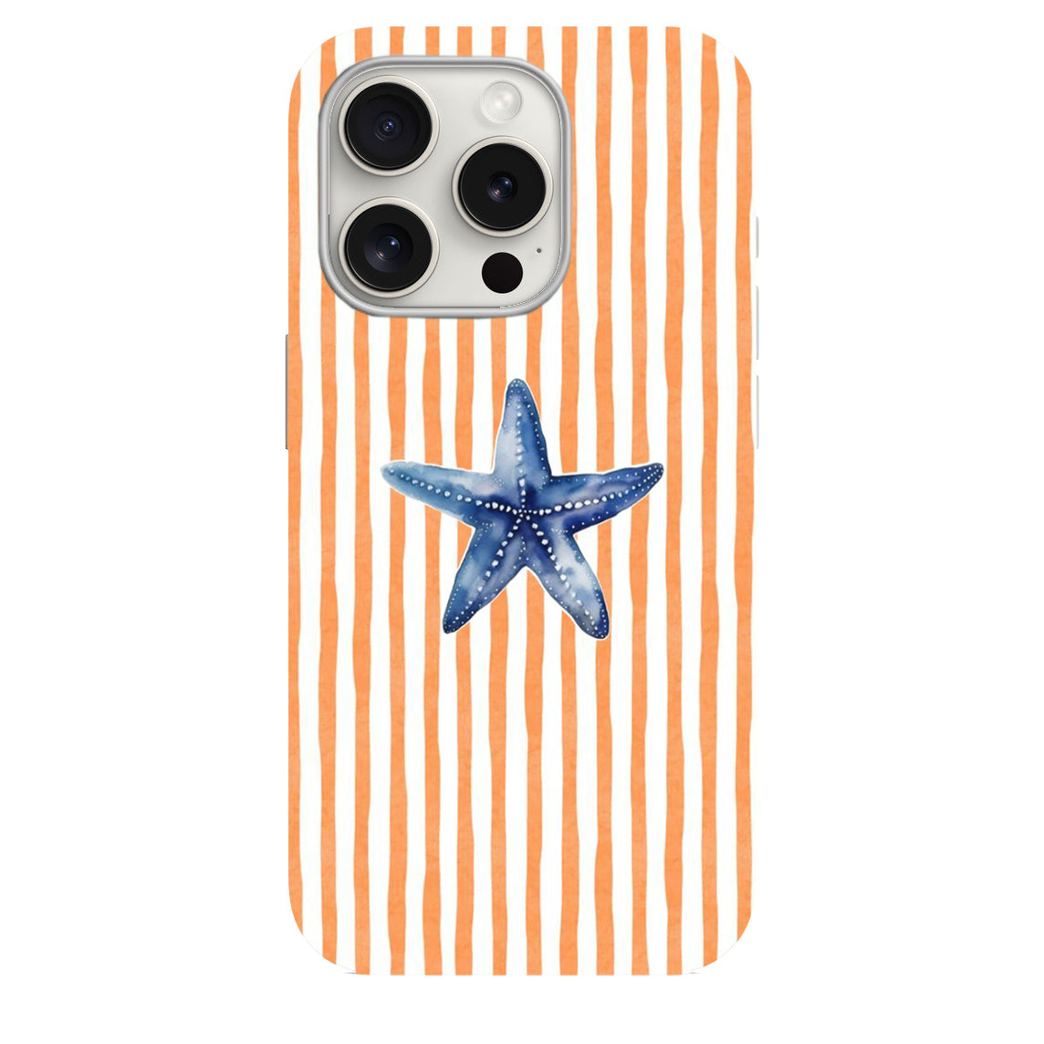 Turuncu Çizgili Desenli Lüx Premium Telefon Kılıfı *114