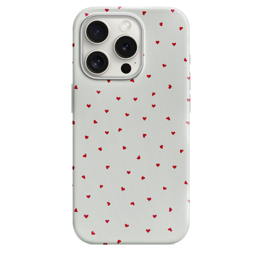 Mini Kalpler Desenli Lüx Premium Telefon Kılıfı -- 172