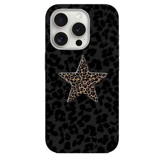 Leopar Yıldız Desenli Telefon Kılıfı *748